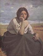 Moissonneuse tenant sa faucille (mk11) Jean Baptiste Camille  Corot